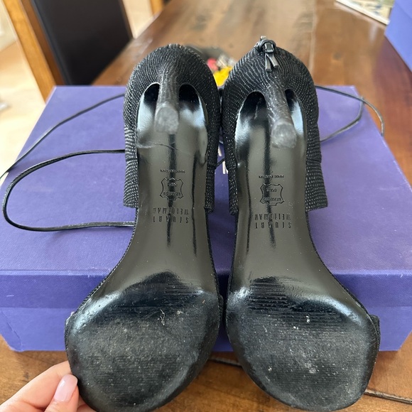 Stuart Weitzman Black Strappy Sandals - Picture 3 of 4